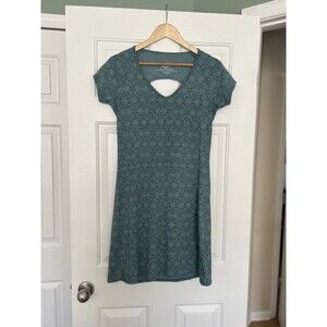 Kuhl Oriana Dress Teal Pattern Open Back Size Small Outdoors